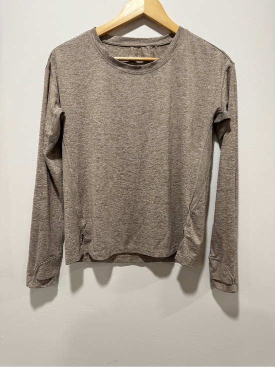 Athleta Tops - Athleta Heathered Gray Long Sleeve Thumbhole Active Top Lounge Size‎ XS